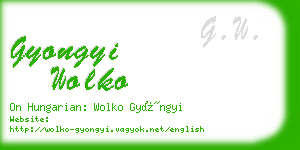 gyongyi wolko business card